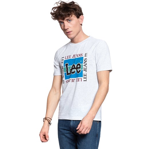 LEE T SHIRT RETRO LOGO TEE SHARP GREY MELE L60YFE03 112113644 ze sklepu YouNeedit.pl w kategorii T-shirty męskie - zdjęcie 185886735