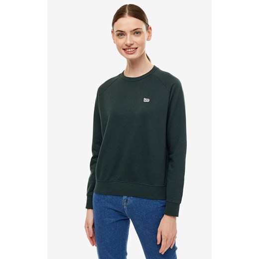 LEE PLAIN CREW NECK SWS DAMSKA BLUZA LOGO DK BOTTLE GREEN L53RTXBB 112112484 ze sklepu YouNeedit.pl w kategorii Bluzy damskie - zdjęcie 185887025
