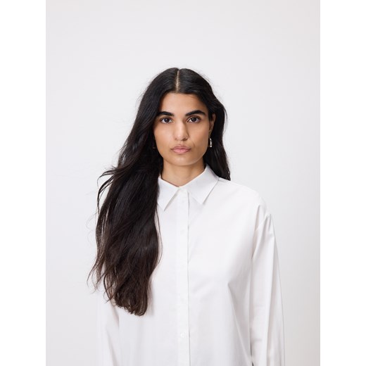 Reserved - Bawełniana koszula z szerokimi mankietami - biały Reserved S Reserved