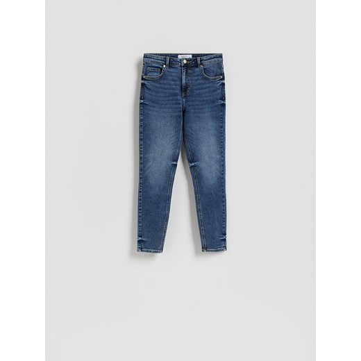 Reserved - Jeans slim fit mid rise - niebieski ze sklepu Reserved w kategorii Jeansy damskie - zdjęcie 185889158
