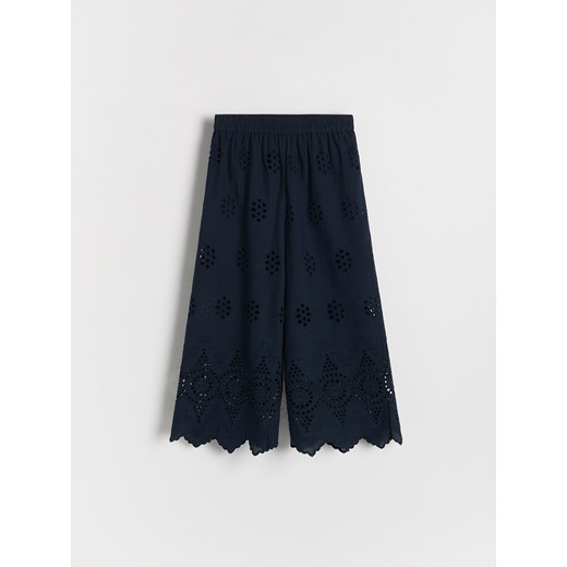 Reserved - Dwuwarstwowe spodnie - granatowy Reserved 140 (9 lat) okazyjna cena Reserved