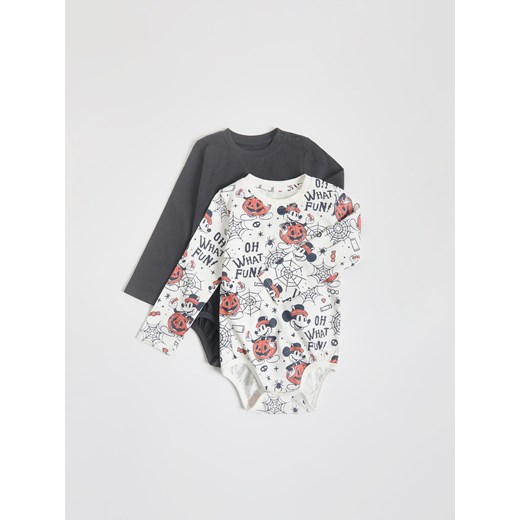 Reserved - Bawełniane body Mickey Mouse 2 pack - złamana biel ze sklepu Reserved w kategorii Odzież dla niemowląt - zdjęcie 185889498