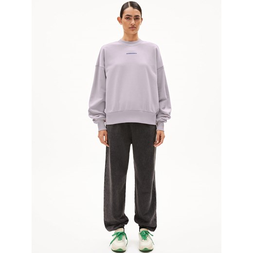 ARMEDANGELS Bluza damska - Alizaa Kobiety Bawełna bzowy nadruk ze sklepu vangraaf w kategorii Bluzy damskie - zdjęcie 185889867