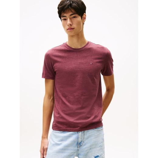 Tommy Jeans Koszulka męska Mężczyźni Bawełna bordowy marmurkowy ze sklepu vangraaf w kategorii T-shirty męskie - zdjęcie 185889878