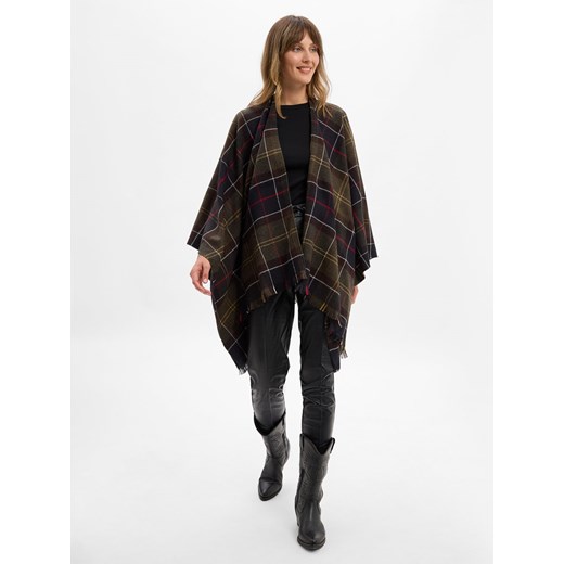 Barbour Ponczo - Staffin Tartan Serape Kobiety Sztuczne włókno zielony w kratkę ze sklepu vangraaf w kategorii Poncza - zdjęcie 185889905