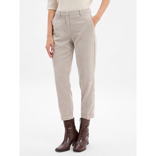 Cambio Damskie spodnie sztruksowe - Krystal Kobiety Sztuczne włókno kitt Cambio 44 vangraaf