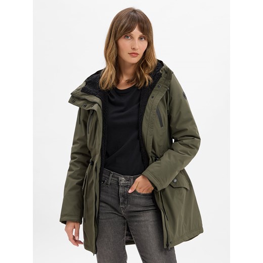 Ragwear Parka damska - Elsien Kobiety oliwkowy jednolity ze sklepu vangraaf w kategorii Parki damskie - zdjęcie 185889919