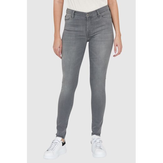 7 FOR ALL MANKIND Szare jeansy damskie z wysokim stanem HW SKINNY, Rozmiar 26 ze sklepu outfit.pl w kategorii Jeansy damskie - zdjęcie 185890236