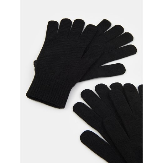 Sinsay - Rękawiczki mitenki 2 pack - czarny Sinsay One Size Sinsay