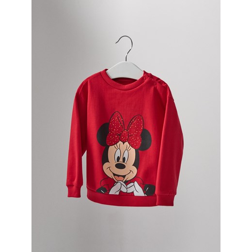 Sinsay - Bluza Minnie Mouse - czerwony Sinsay 80 (9-12 m) Sinsay