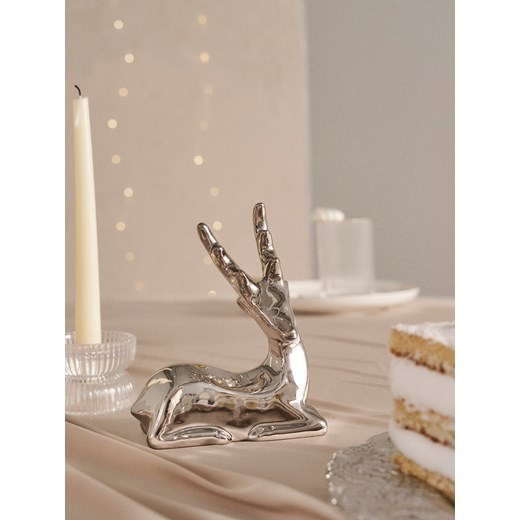 Sinsay - Dekoracja świąteczna w kształcie renifera - srebrny Sinsay One Size Sinsay