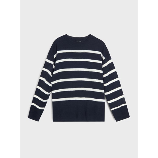 Sinsay - Sweter w paski z wiskozy - kremowy Sinsay S Sinsay