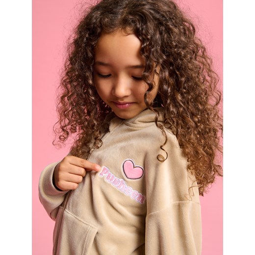 Sinsay - Bluza hoodie z haftem Pusheen - brązowy Sinsay 122 (6-7 l) Sinsay