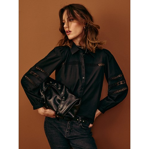 Sinsay - Koszula z koronką - czarny Sinsay L Sinsay