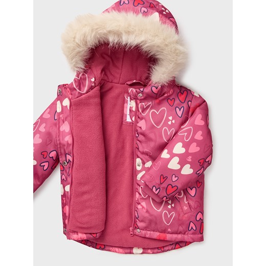 Sinsay - Zimowa kurtka z odblaskowymi elementami - różowy Sinsay 80 (9-12 m) Sinsay