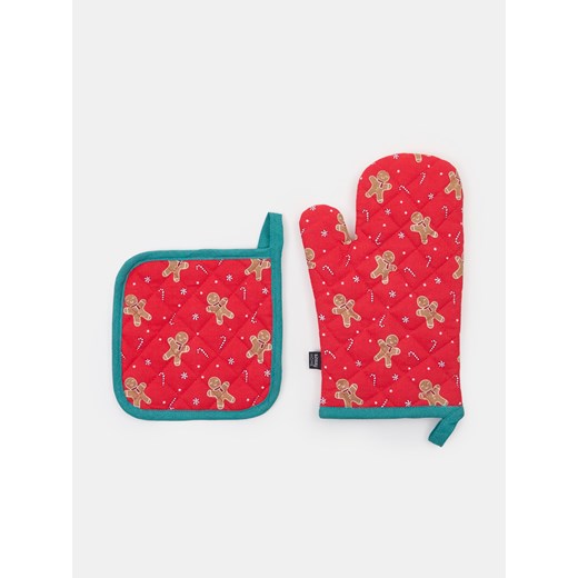 Sinsay - Rękawica kuchenna 2 pack - czerwony Sinsay One Size Sinsay