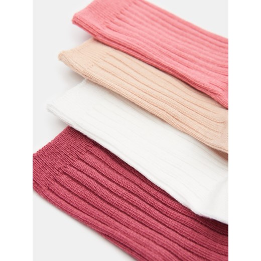 Sinsay - Prążkowane skarpetki 4 pack - wielobarwny Sinsay 31/34 Sinsay