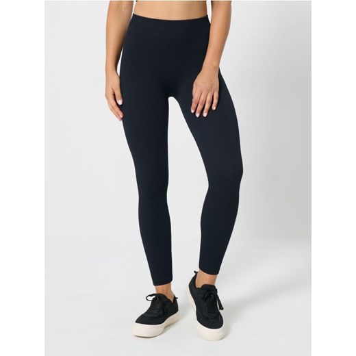 Sinsay - Sportowe legginsy bezszwowe - czarny ze sklepu Sinsay w kategorii Spodnie damskie - zdjęcie 185894445