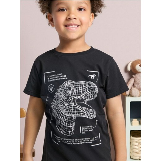 Sinsay - Koszulka z nadrukiem - czarny ze sklepu Sinsay w kategorii T-shirty chłopięce - zdjęcie 185894508