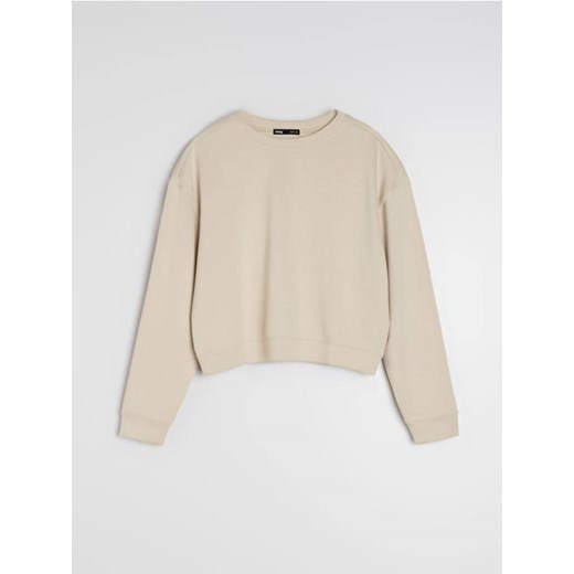 Sinsay - Bluza basic - kremowy ze sklepu Sinsay w kategorii Bluzy damskie - zdjęcie 185894519