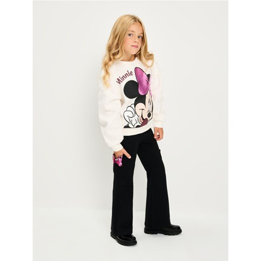 Sinsay - Spodnie flare z ozdobnymi cekinami Minnie Mouse - czarny ze sklepu Sinsay w kategorii Spodnie dziewczęce - zdjęcie 185894585