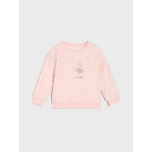 Sinsay - Bluza crewneck z nadrukiem - różowy - id: 164FT-03X - marki Sinsay - 185894627 Sinsay - Bluza crewneck z nadrukiem - różowy ze sklepu Sinsay w kategorii Bluzy i swetry - zdjęcie 185894627