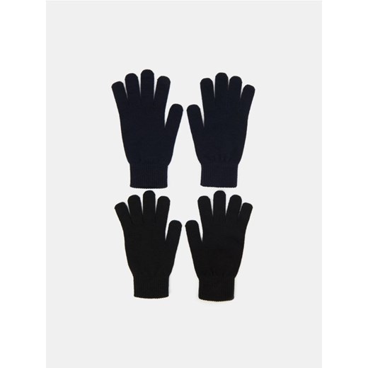 Sinsay - Rękawiczki mitenki 2 pack - granatowy ze sklepu Sinsay w kategorii Rękawiczki męskie - zdjęcie 185894628