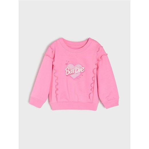 Sinsay - Bluza crewneck z falbanami Barbie - różowy - id: 179FT-30X - marki Sinsay - 185894635 Sinsay - Bluza crewneck z falbanami Barbie - różowy ze sklepu Sinsay w kategorii Bluzy i swetry - zdjęcie 185894635