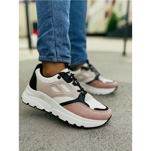 Sinsay - Sneakersy sznurowane z imitacją zamszu - wielobarwny ze sklepu Sinsay w kategorii Buty sportowe damskie - zdjęcie 185894667