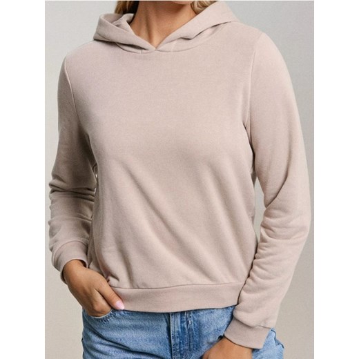 Sinsay - Bluza hoodie basic - beżowy ze sklepu Sinsay w kategorii Bluzy damskie - zdjęcie 185894689