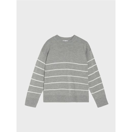 Sinsay - Sweter z akrylu w paski - szary ze sklepu Sinsay w kategorii Swetry damskie - zdjęcie 185894699