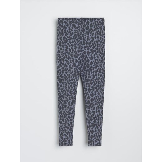Sinsay - Bawełniane legginsy ze wzorkiem - szary Sinsay L Sinsay