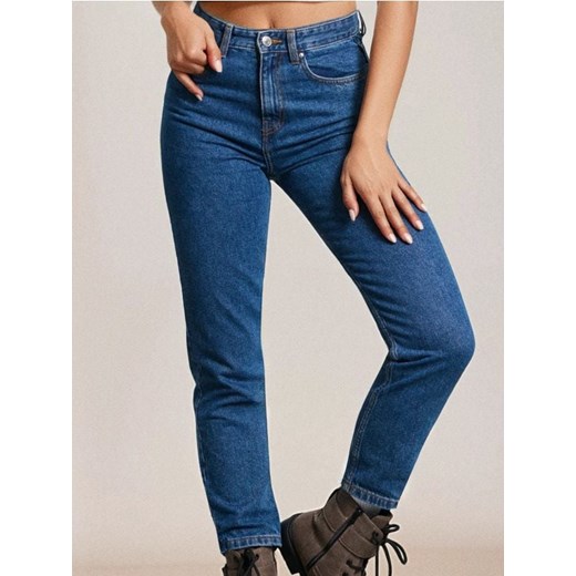 Sinsay - Jeansy mom fit - granatowy ze sklepu Sinsay w kategorii Jeansy damskie - zdjęcie 185894777