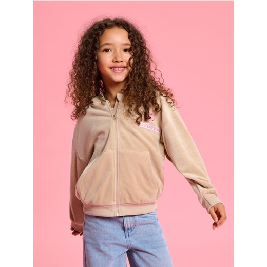 Sinsay - Bluza hoodie z haftem Pusheen - brązowy Sinsay 134 (8-9 l) Sinsay