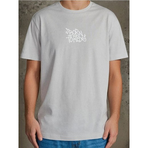 Sinsay - Koszulka z krótkim rękawem - kremowy ze sklepu Sinsay w kategorii T-shirty męskie - zdjęcie 185895018
