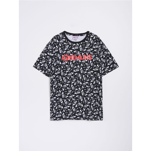 Sinsay - Koszulka z krótkim rękawem Gremlins - czarny ze sklepu Sinsay w kategorii T-shirty męskie - zdjęcie 185895089