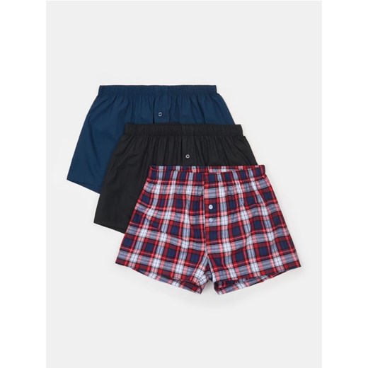 Sinsay - Bawełniane bokserki loose 3 pack - wielobarwny ze sklepu Sinsay w kategorii Majtki męskie - zdjęcie 185895158