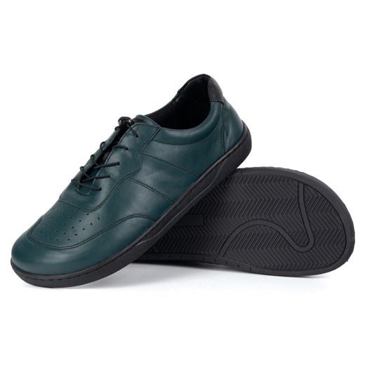 BUTY DAMSKIE BAREFOOT SKÓRA MINIMALISTYCZNE SZEROKIE ARIA zielone 103MP ze sklepu butyolivier w kategorii Półbuty damskie - zdjęcie 185896665