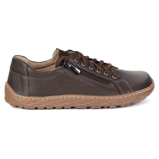 Damskie minimalistyczne buty skórzane barefoot model 1243/2 brązowe ze sklepu butyolivier w kategorii Półbuty damskie - zdjęcie 185896747