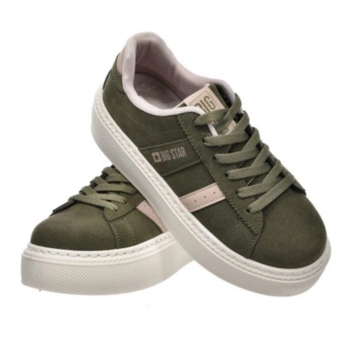 Trampki damskie półbuty Big Star SS274349 khaki ze sklepu butyolivier w kategorii Półbuty damskie - zdjęcie 185896758