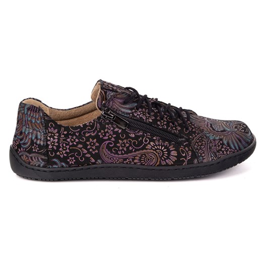 Damskie minimalistyczne buty skórzane barefoot model perforowane 1243 FIOLET ETNICZNY ze sklepu butyolivier w kategorii Półbuty damskie - zdjęcie 185896915