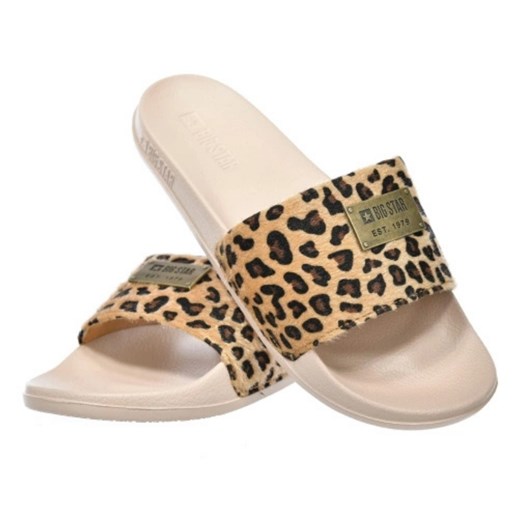 Klapki damskie Big Star SS274715 leopard ze sklepu butyolivier w kategorii Półbuty damskie - zdjęcie 185896946