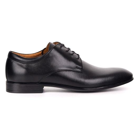 Buty męskie skórzane wizytowe Olivier 484 czarne– klasyczne półbuty derby ze sklepu butyolivier w kategorii Buty eleganckie męskie - zdjęcie 185896959