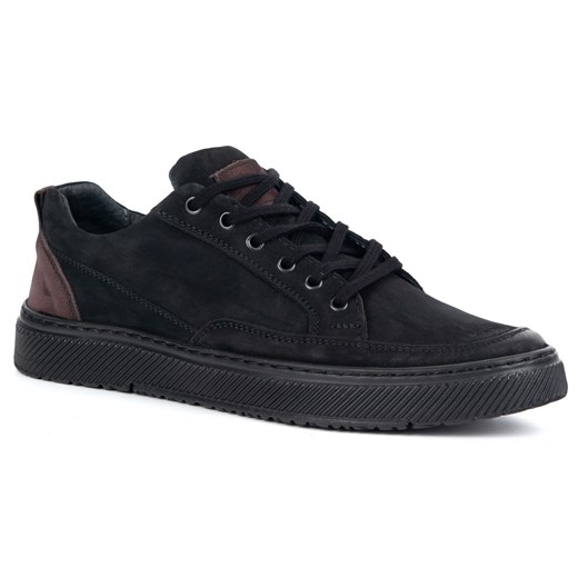 Buty Męskie skórzane SNEAKERS 950MA czarne ze sklepu butyolivier w kategorii Półbuty męskie - zdjęcie 185896966