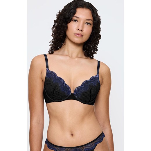 Triumph biustonosz push-up Comfort Glam WHU 10224965-0004, Kolor czarno-granatowy, Rozmiar 70B, Triumph - id: 215844 - marki Triumph - 185897318 Triumph biustonosz push-up Comfort Glam WHU 10224965-0004, Kolor czarno-granatowy, Rozmiar 70B, Triumph ze sklepu Intymna w kategorii Biustonosze - zdjęcie 185897318