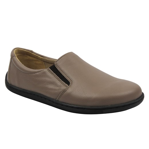 Skórzane półbuty barefoot khaki Helios Komfort 452 ze sklepu ulubioneobuwie w kategorii Półbuty damskie - zdjęcie 185897428