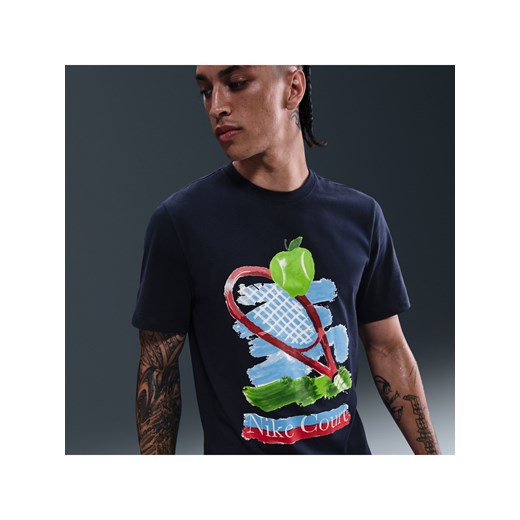 Męski T-shirt do tenisa NikeCourt - Niebieski ze sklepu Nike poland w kategorii T-shirty męskie - zdjęcie 185898945