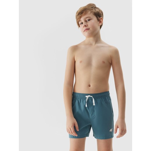Chłopięce spodenki plażowe 4F 4FJRMM00UBDSM110 - niebieskie ze sklepu Sportstylestory.com w kategorii Spodenki chłopięce - zdjęcie 185900109