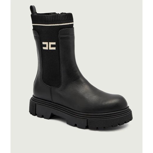 Elisabetta Franchi Skórzane botki CHELSEA ze sklepu Gomez Fashion Store w kategorii Buty zimowe dziecięce - zdjęcie 185900649