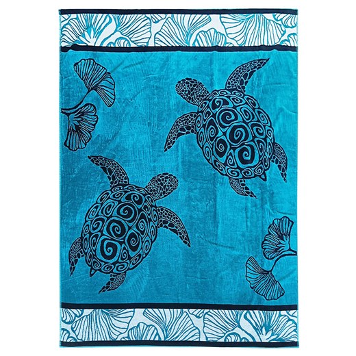 Le Comptoir de la Plage Ręcznik plażowy &quot;Bora Bora - Mallorca&quot; w kolorze błękitnym - 180 x 140 cm ze sklepu Limango Polska w kategorii Ręczniki - zdjęcie 185902627